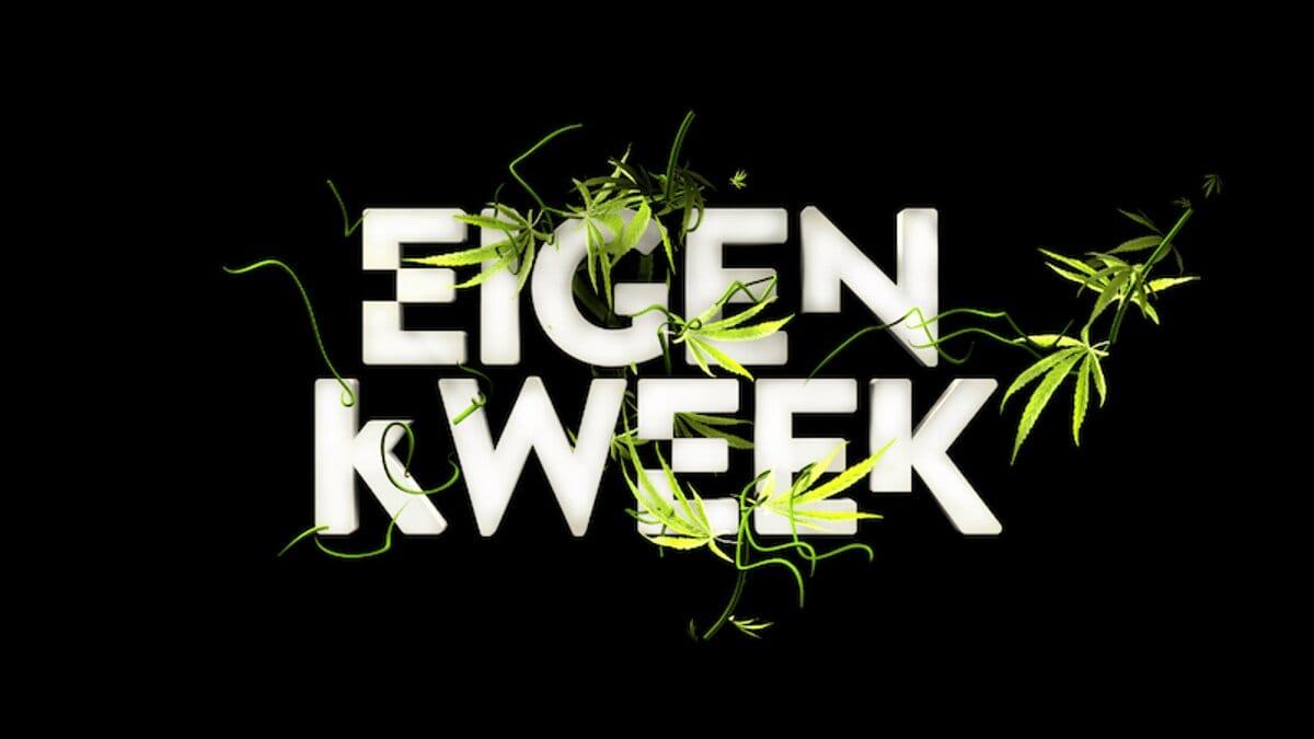 Weergave van de herkenbare affiche van de tv-serie Eigen Kweek die te zien was op VRT.