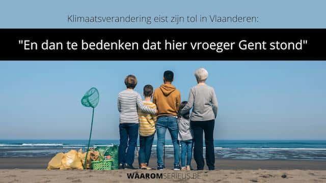 Satirische meme over klimaatsverandering en Vlaanderen