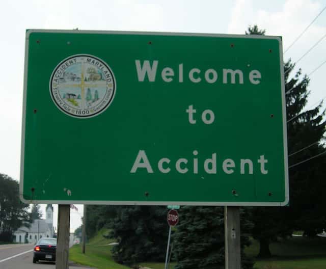 32 grappige plaatsnamen: 2 Accident